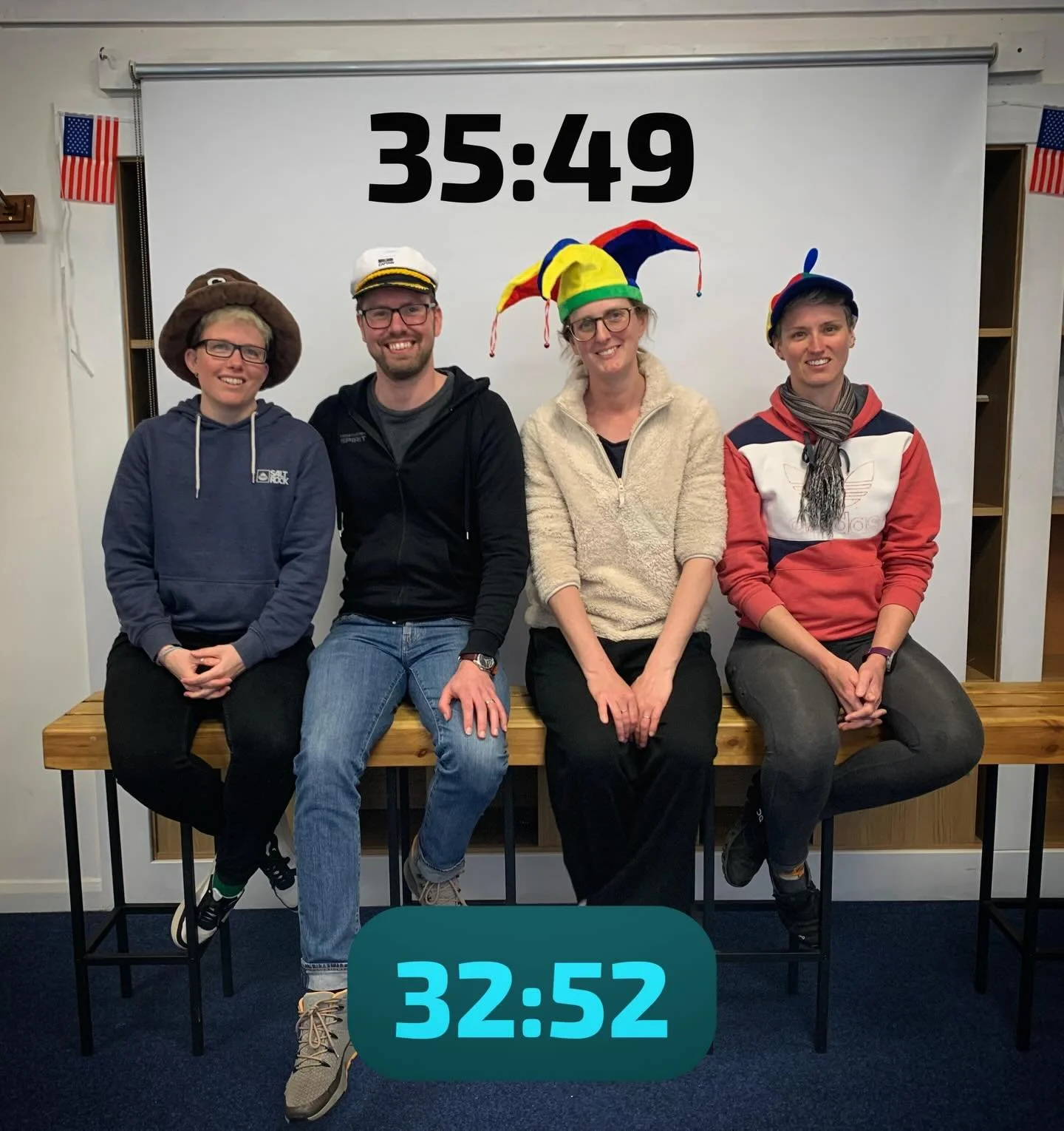 A fantastic effort by the brilliantly named: 32:52.

Yes&hellip;that&rsquo;s their team name. 

A group of 4 who have amassed over 100 games between them and so it was to be expected that they burst into the top 3 overall fastest times.
#gosforth #ne