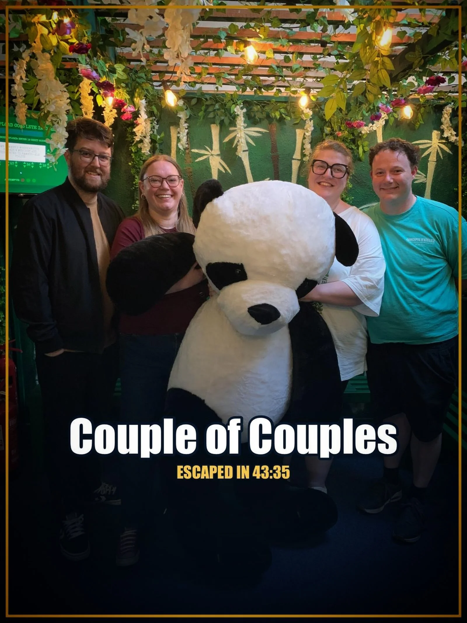 Just In Tyne Escape had the absolute pleasure of hosting &lsquo;Couple of Couples&rsquo; and saw them conquer A Brief Case&hellip; 
When you&rsquo;ve got a lot of escape room experience&hellip;it certainly shows! 
Excellent teamwork&hellip; a grew gr