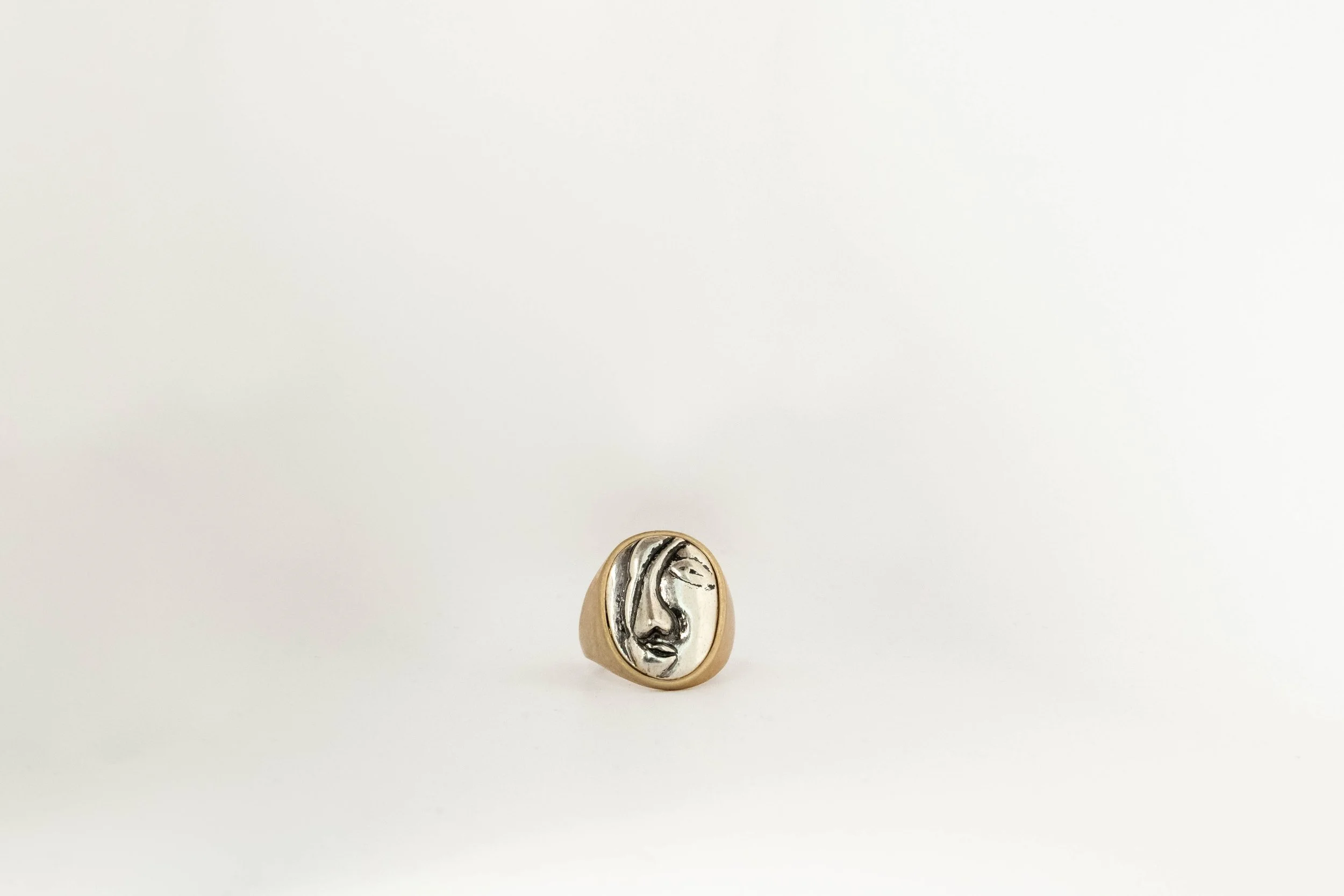 Leora Rustic Gold & Silver Ring