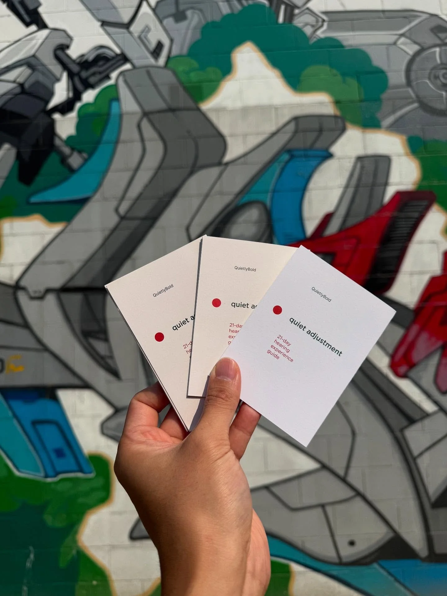as we get closer to our amazon launch, we&rsquo;re making decisions that shape the quietly.bold life. these little cards hold a 21-day guide &mdash; a quiet adjustment for living with confidence and ease. #quietlybold #quietadjustment #quietlyboldlif