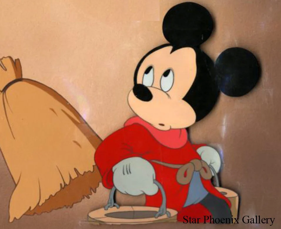 Original 1940 Disney Fantasia Production Cel - Mickey Mouse - The Sorcerer's Apprentice