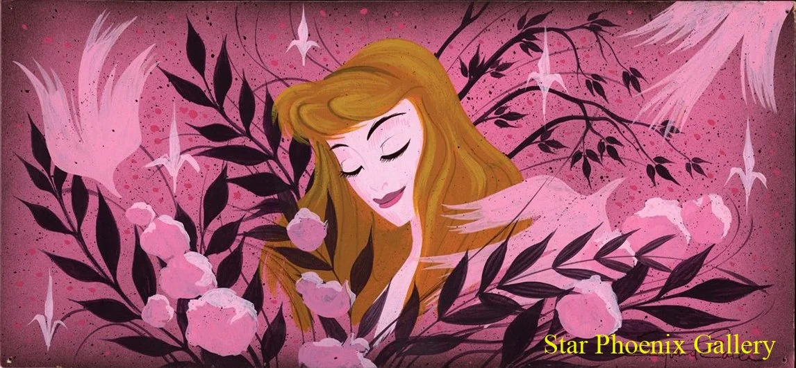 Original 1959 Disney Sleeping Beauty Eyvind Earle Concept Art - Briar Rose / Aurora