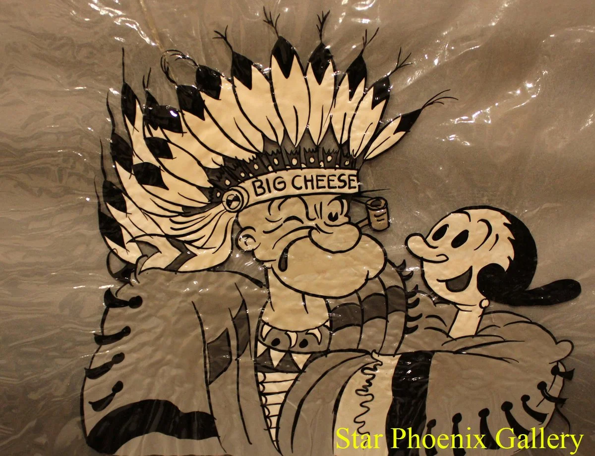 Original 1933 Fleischer Studios Cel "I Yam What I Yam" - Popeye and Olive Oyl