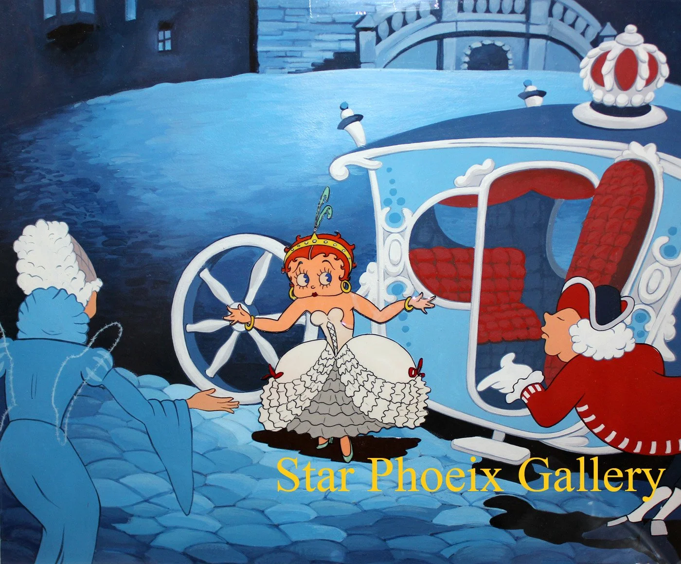 Original 1934 Fleischer Studios Cel "Poor Cinderella" - Betty Boop in Ball Gown