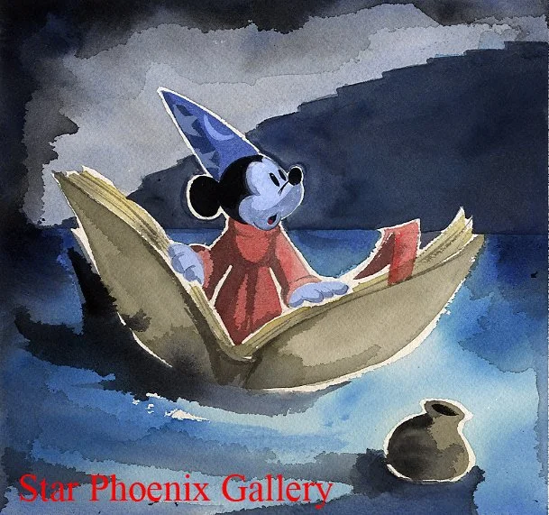 Original 1938 Disney Fantasia Concept Art - Mickey Mouse - The Sorcerer's Apprentice