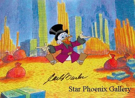 Original 1964 Disney Cel - Scrooge McDuck and Money
