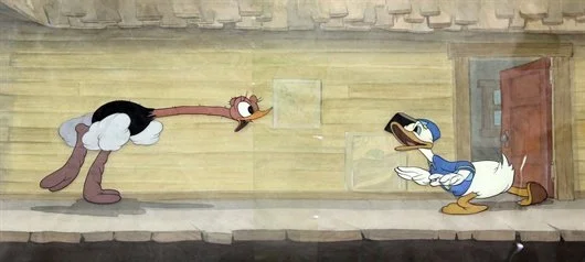 Donald's Ostrich featuring Donald Duck vs Hortense the Ostrich (1937)

2015 Bronze Best Rage
Source: TV
Layers: 1
No sketches available
Oversize, 25W x 12H