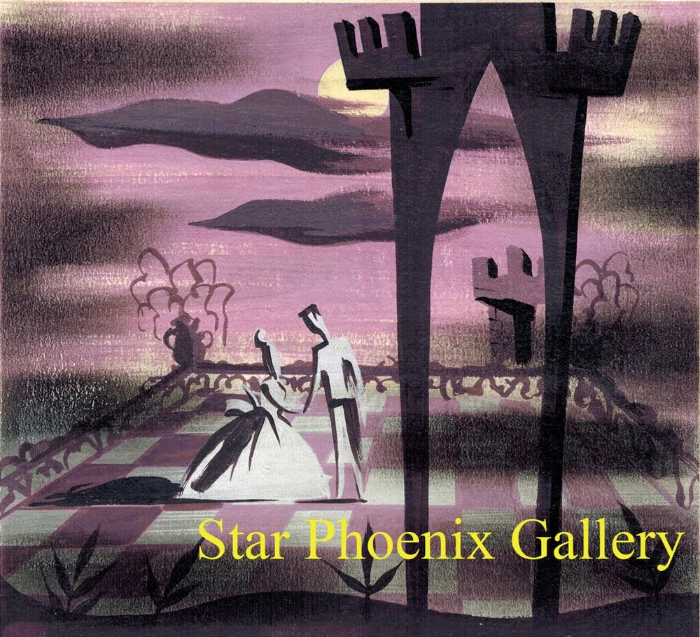 Original 1950 Disney Cinderella Mary Blair Concept Art - Cinderella and Prince Charming