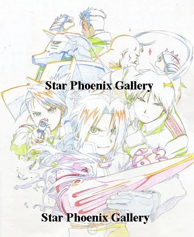 Fullmetal Alchemist Ed, Al, Roy Mustang, Hawkeye, and General Armstrong

2006 Runner-Up Best Hanken
Source: TV
Layers: 1
No sketches available
Standard size