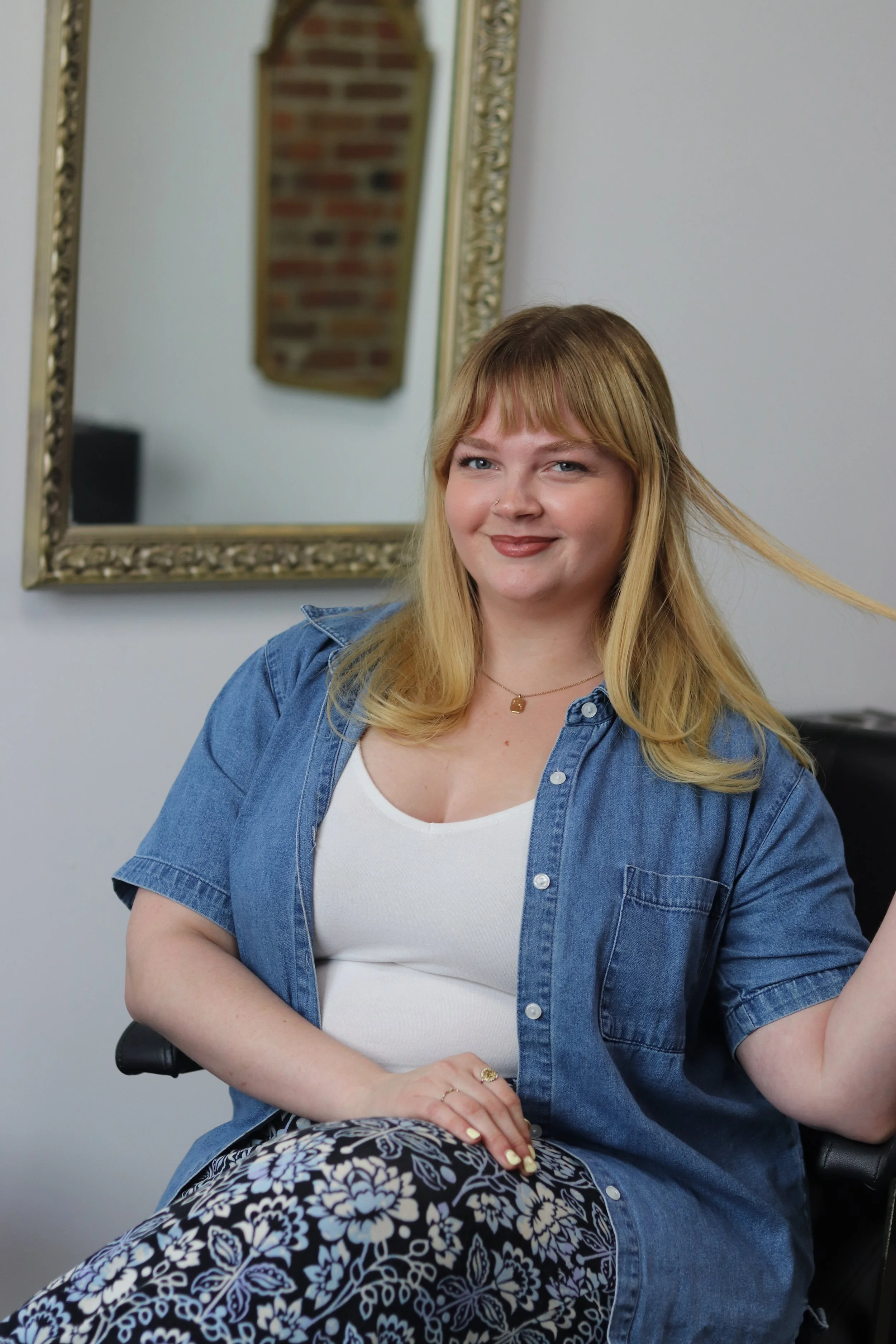 Emma Hair Artist at Coven Beauty Collective, a witchy salon In Midtown Sacramento CA