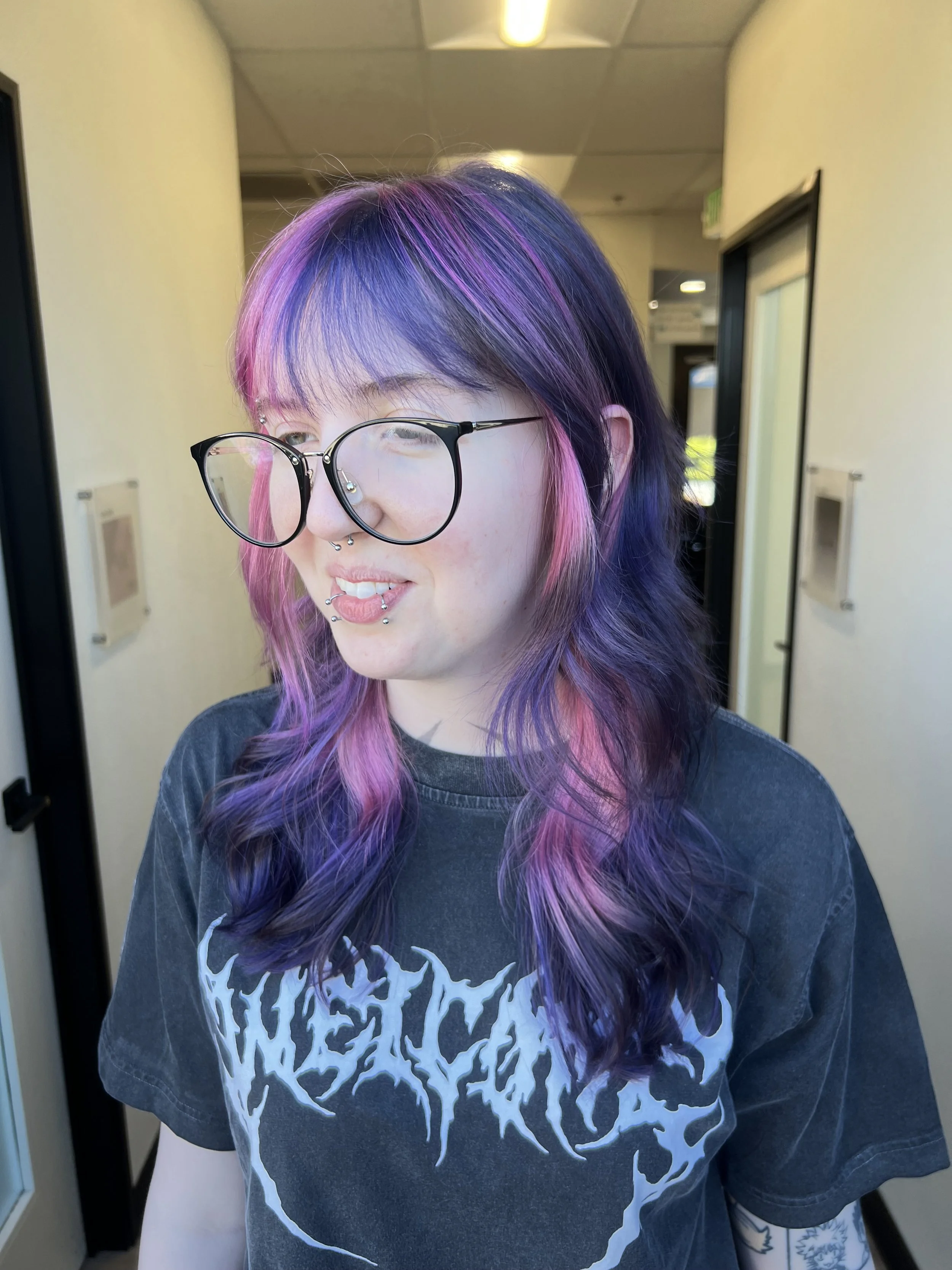 Pink and Purple vivids by Cierra at Coven Sacramento