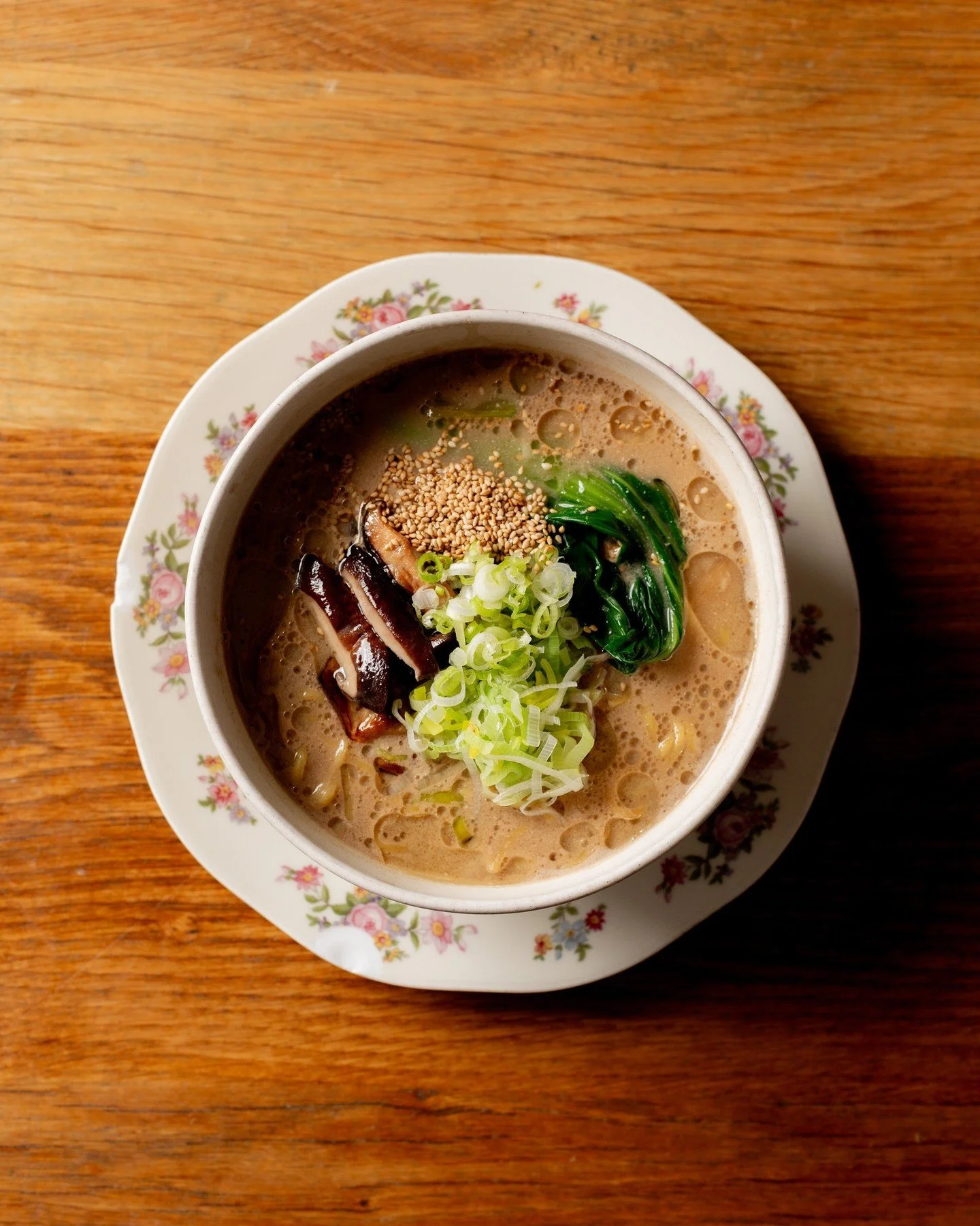 The season calls for layers&mdash;of leeks, bok choy, mushrooms, and miso. 

MISO GOMA //seacoast mushrooms, leeks, bok choy, menma, miso noodles.