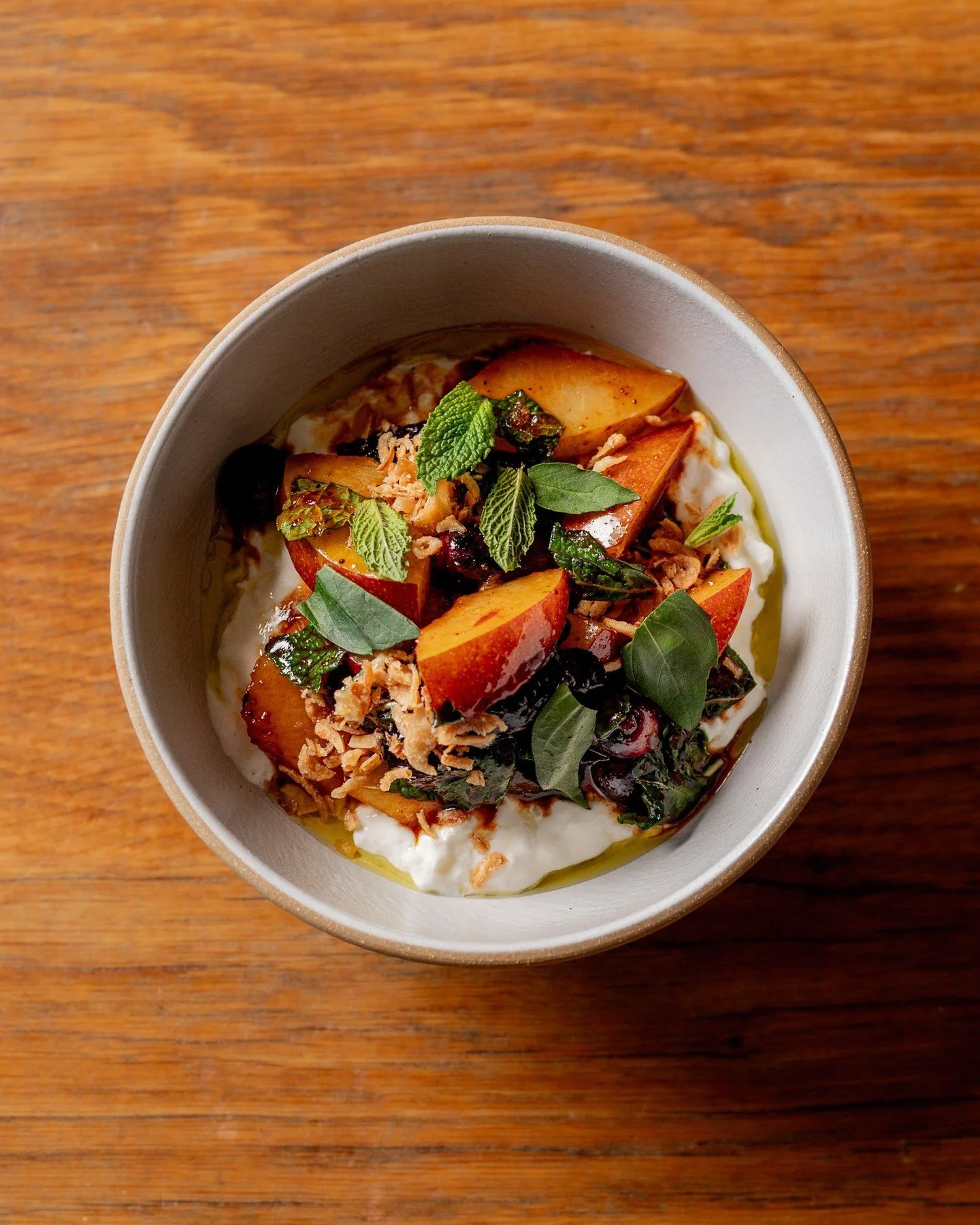 Creamy, bright, herbal, a little electric. ⚡️ 

TOM YUM STRACCIATELLA // moon drop grapes + plumcots.