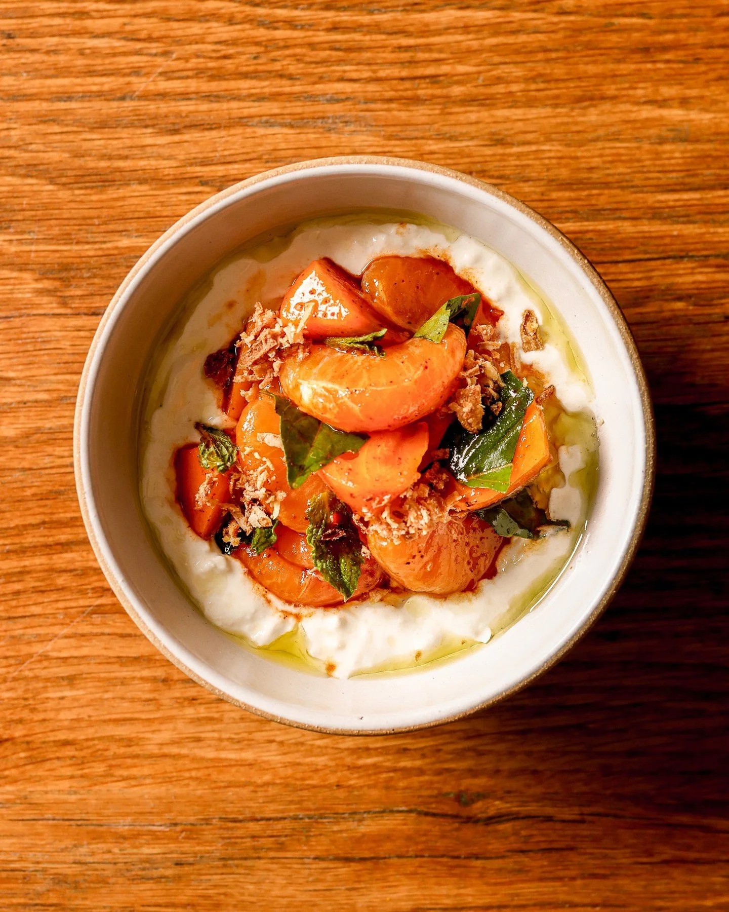 This dish woke up winter. Bright, creamy, a little unexpected.

💥TOM YUM STRACCIATELLA // persimmon, satsuma mandarin.