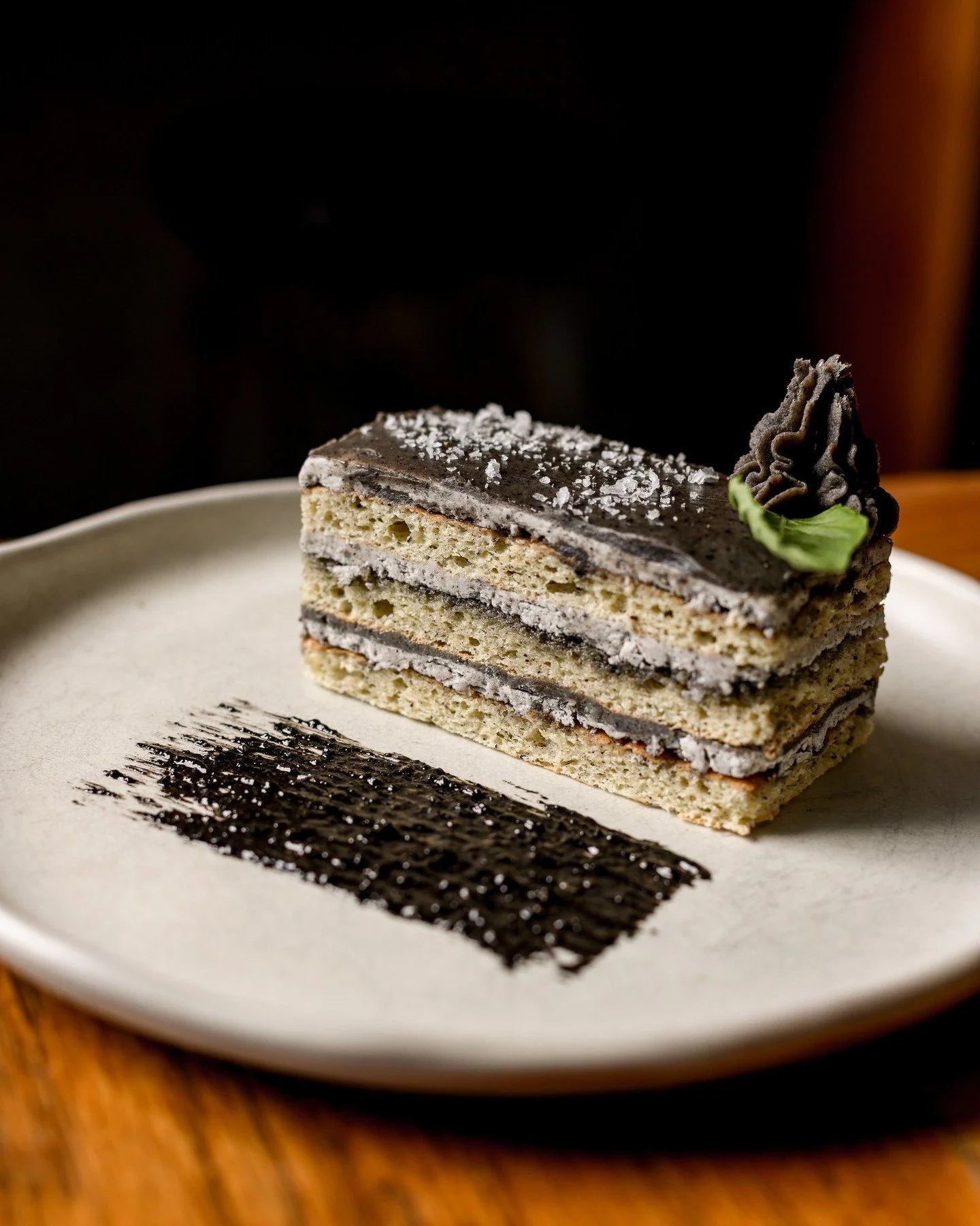Black sesame, almond, buttercream, and ganache &mdash; stay a little longer for our new Jokondo cake.