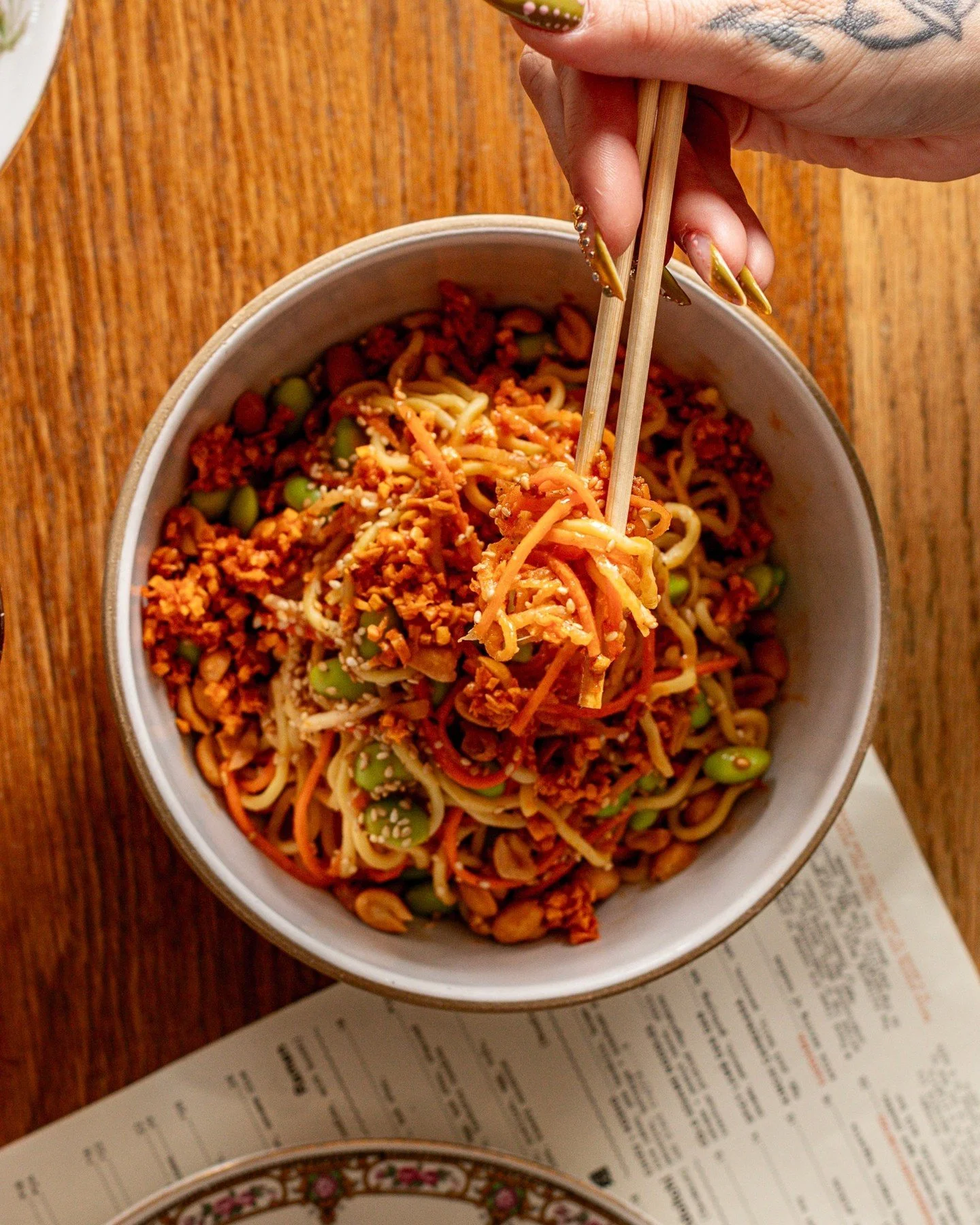 ⚔️ Pick your fighter, choose wisely&hellip;cold sesame, clam udon, or lamb dan dan?! 

💥 COLD SESAME NOODLE // sesame + peanut sauce, chili crunch + szechuan pickled vegetables. 

💥 UDON + CLAMS // red chile milk bread crumbs + pecorino

💥 SPICY L