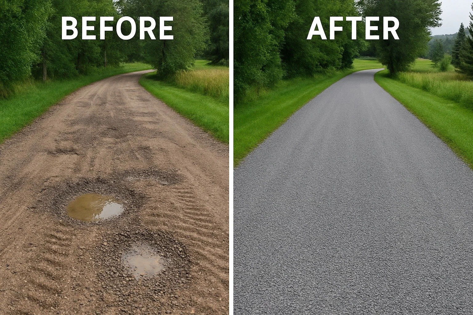 Upgrade your entrance&mdash;your tires (and neighbors) will thank you!
Give us a call to to book a service 825-488-9987