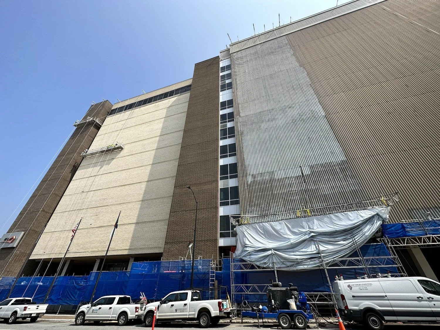 before image of building to be repaired and painted by southern painting