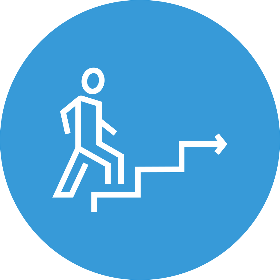 Icon representing step-by-step private practice mentorship