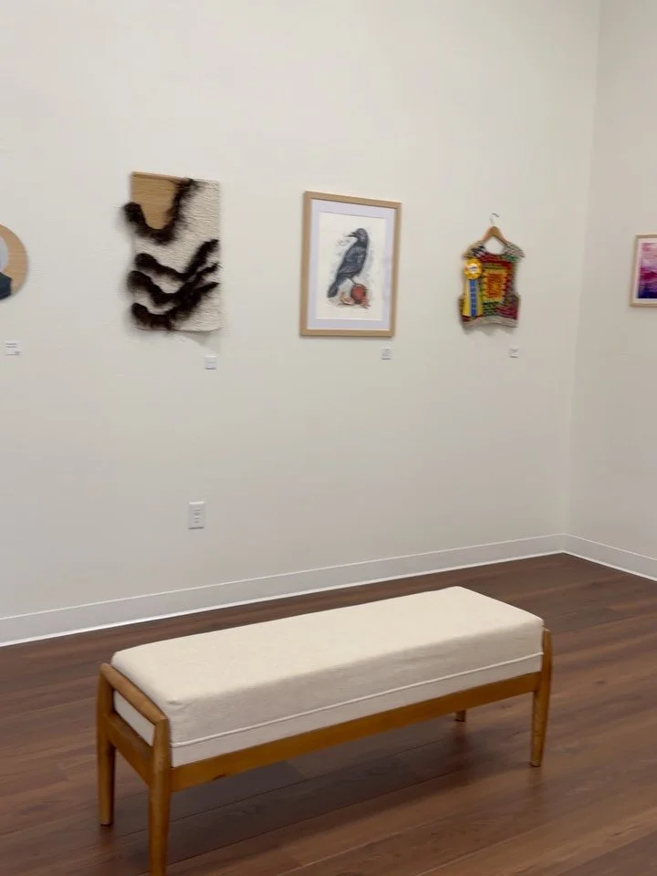 Swipe to see the current one-of-a-kind work currently for sale in our gallery corner. All work by our collective members. Dm with questions or to arrange purchase!