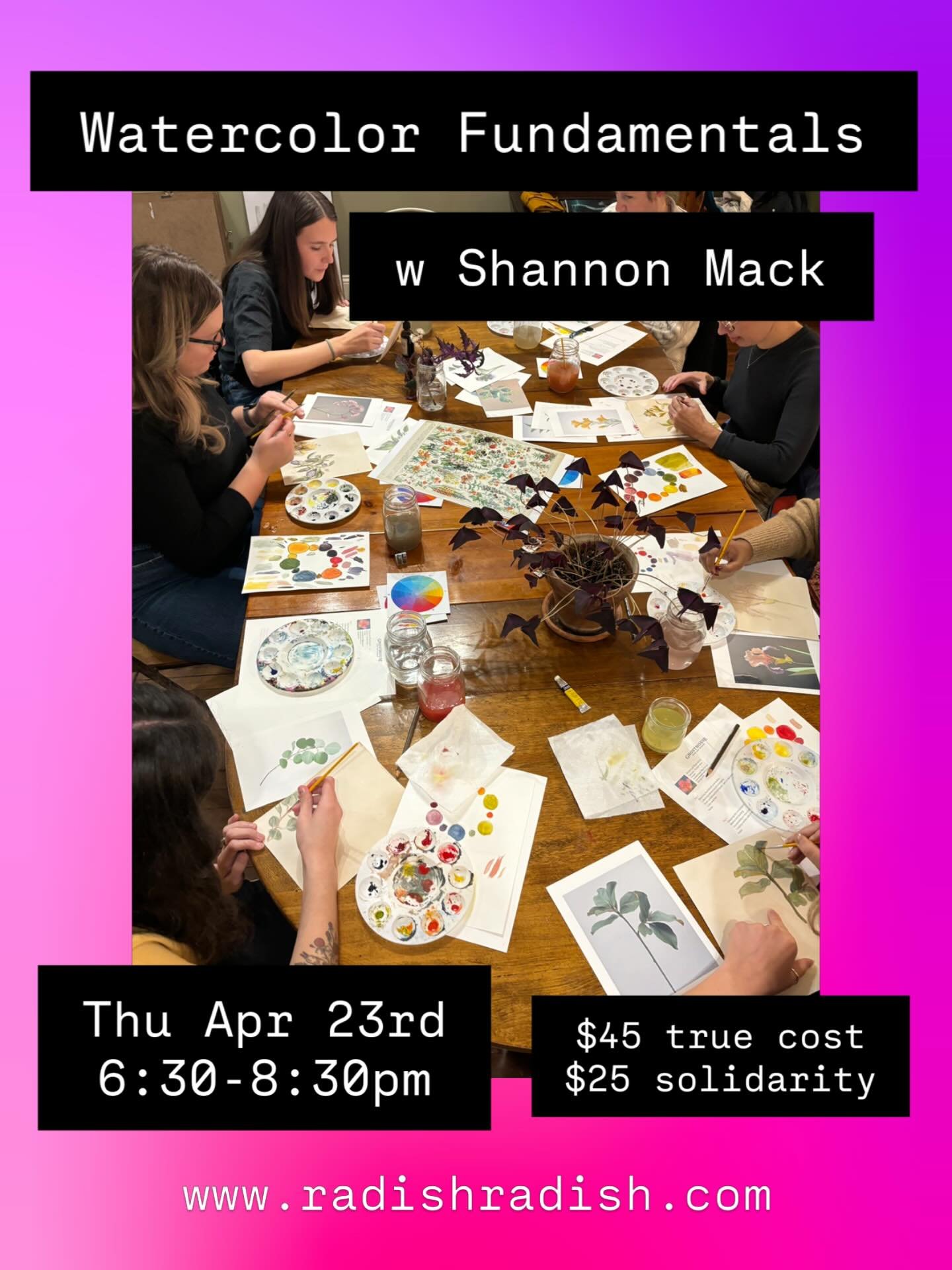Dig into color theory, paint behavior, and brush techniques in this fundamentals class taught by Shannon Mack. Students will also complete a basic still life. Great for beginners or anyone looking to refresh the basics. Register at our link in bio!