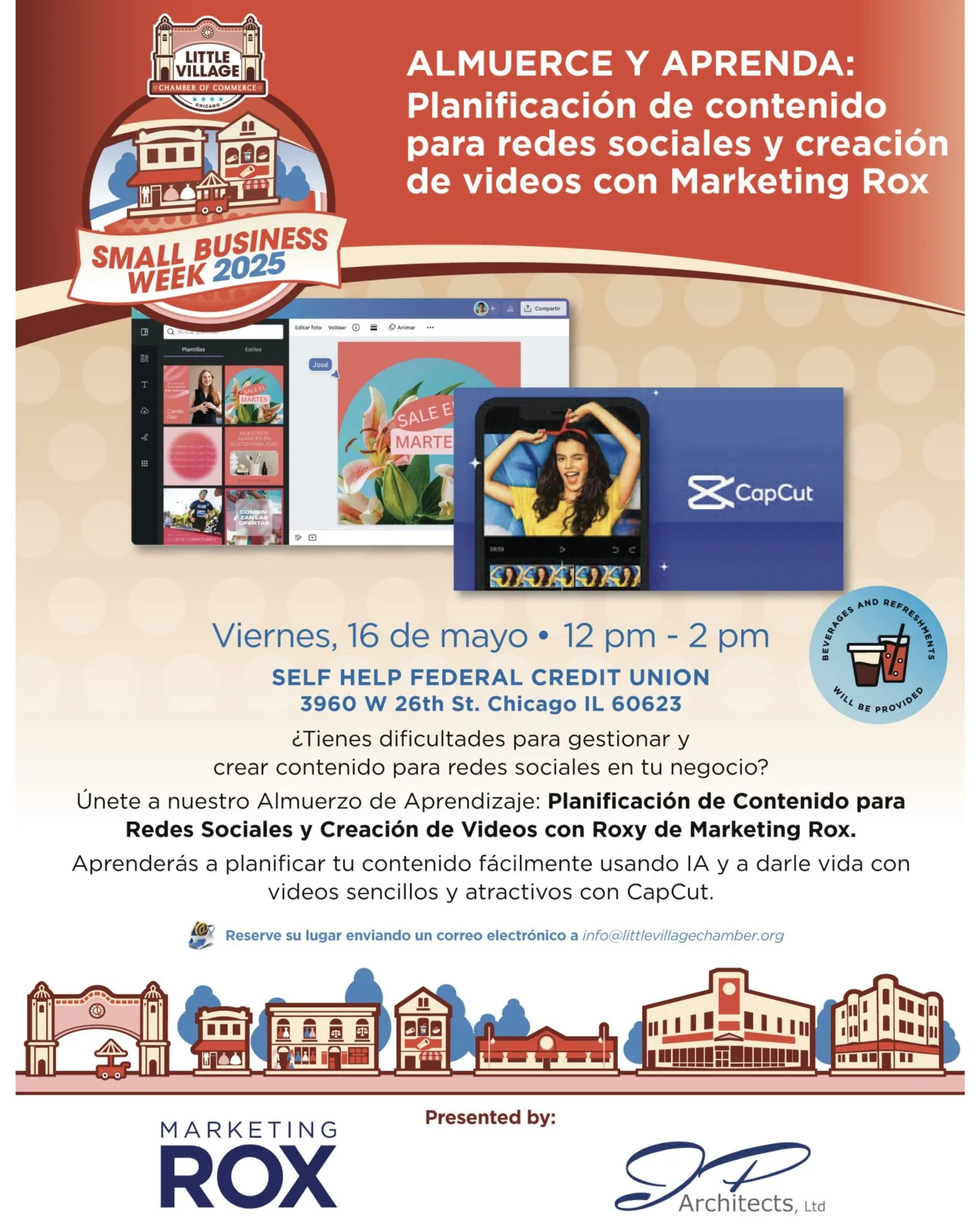 📊 El 77% de los peque&ntilde;os negocios usan las redes sociales para conectar con sus clientes.📲Pero ser constante puede ser abrumador cuando haces de todo como emprendedor(a).

Acomp&aacute;&ntilde;ame a un Lunch &amp; Learn con la @littlevillage