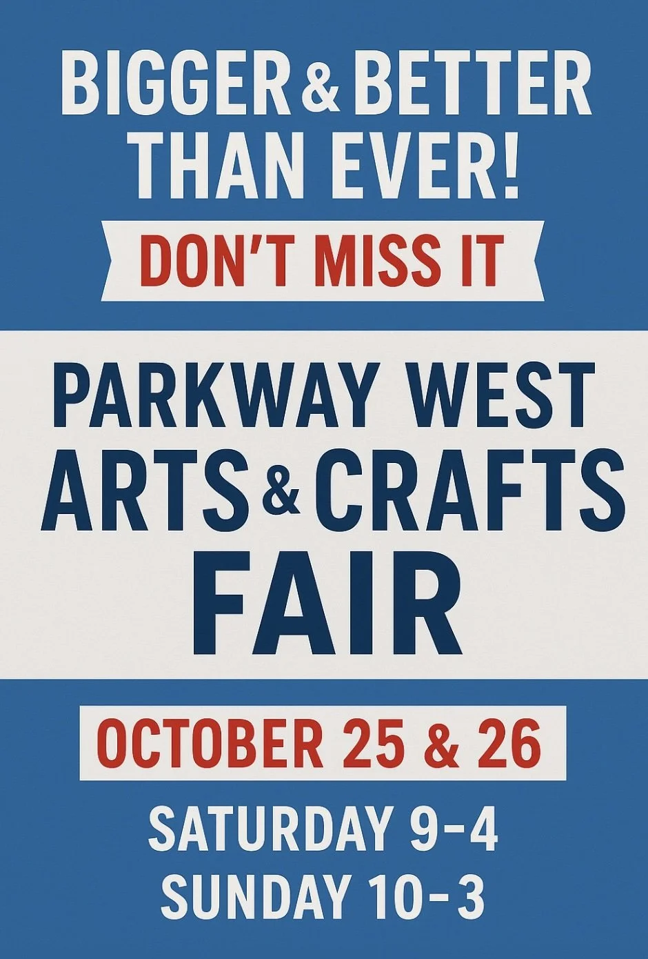 Parkway West Craft Fair