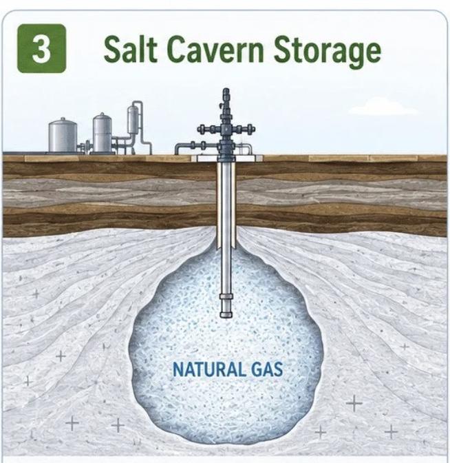 Storing Reservoir Natural Gas Solutions