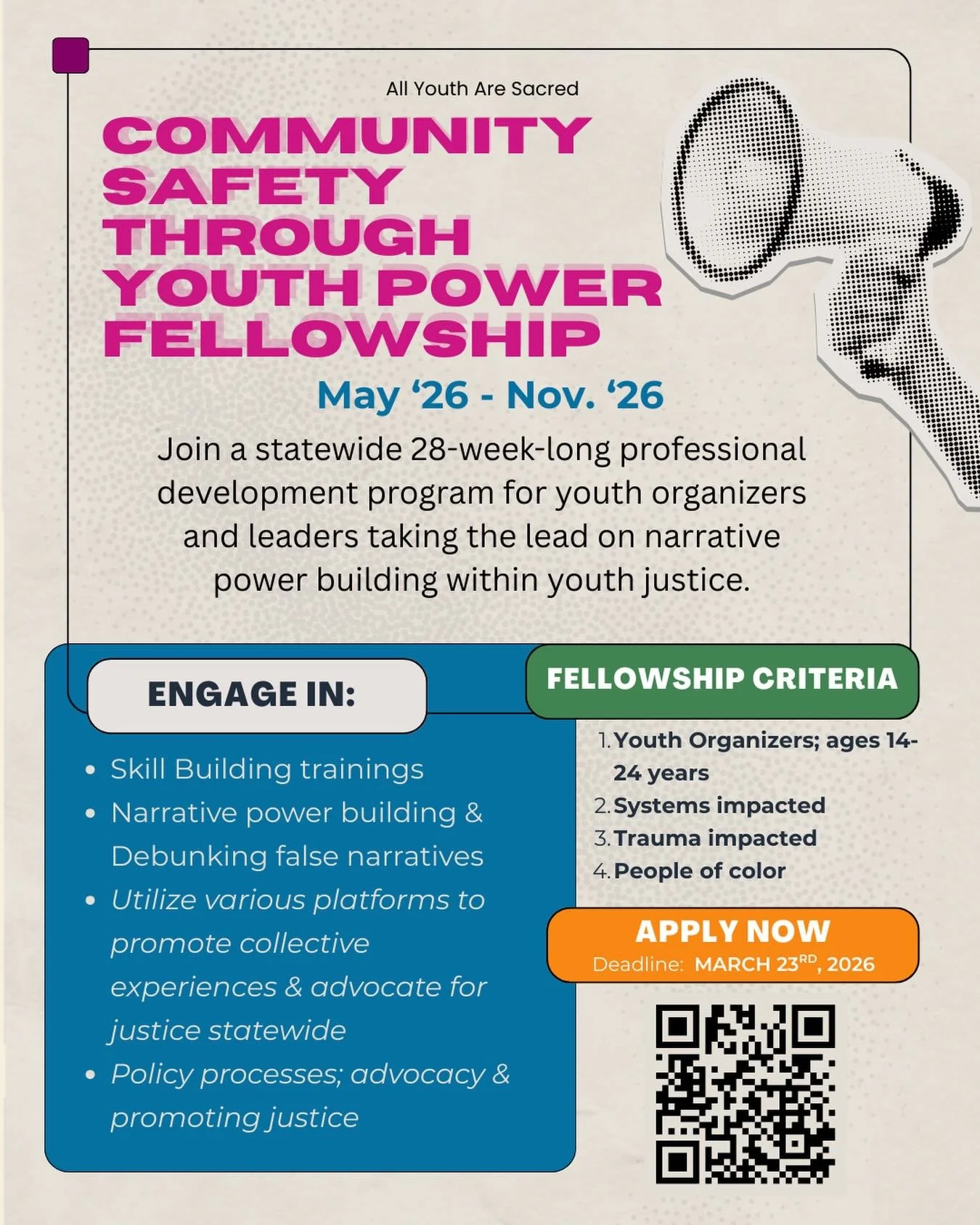 It&rsquo;s about that time of year✨ Applications are now open for our CSTYP fellowship ✊🏼✊🏾✊🏿 Join our 28 week professional development program for youth organizers and engage in skill building trainings, narrative power building, and policy advoc