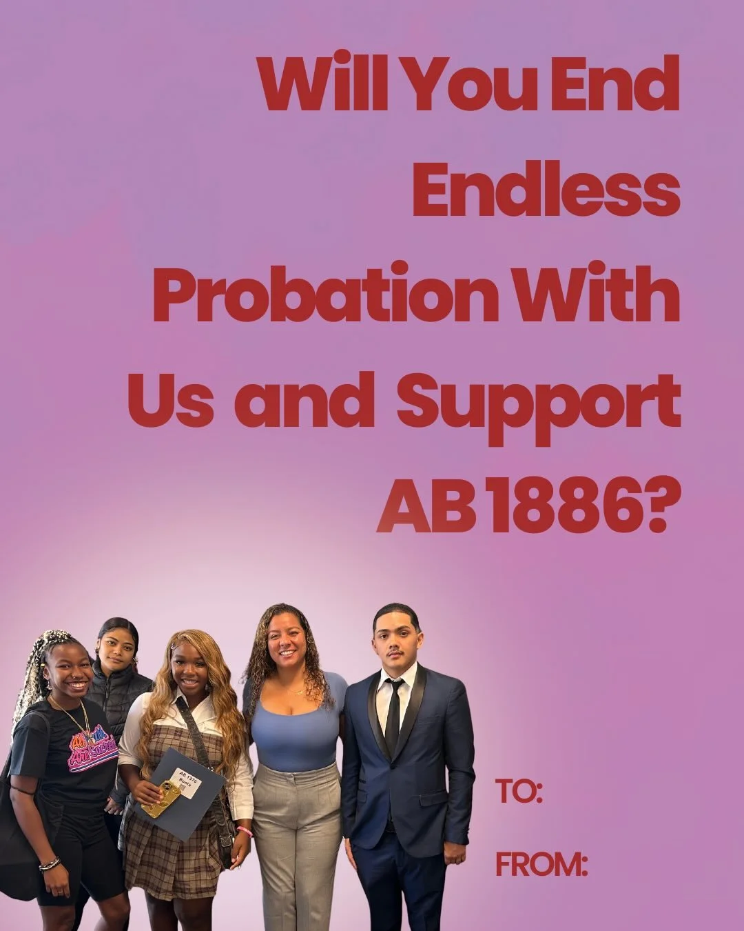 Youth need our love the most 💕. Join us in showing up for criminalized youth by supporting AB1886 by @asmsadeelhawary , which continues the fight to end endless probation. ✊🏾✊🏿✨

We are the village young people need. End the harm of endless probat