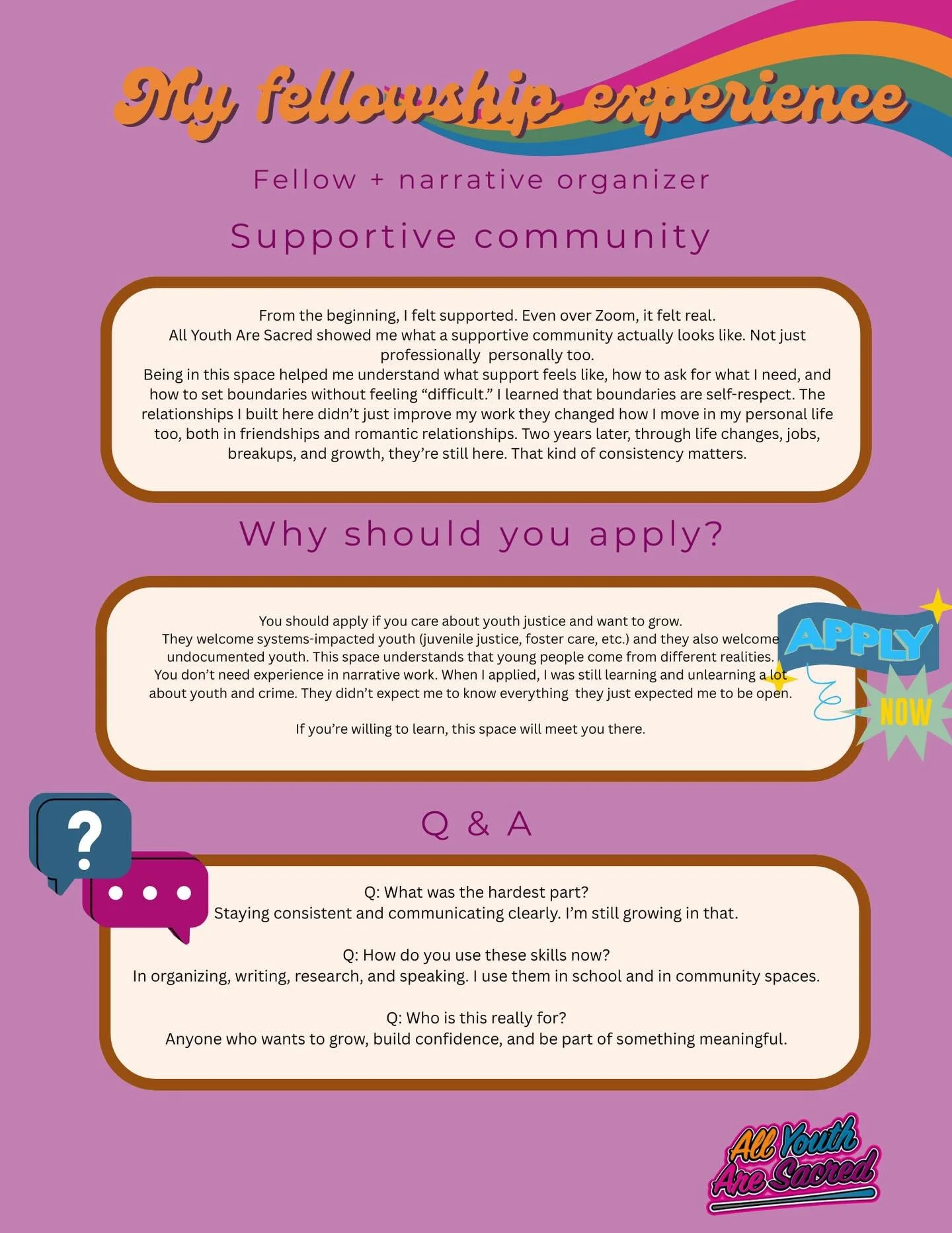 Interested in our CSTYP fellowship? Here&rsquo;s the testimony of one of our very own Alumni and Narrative Organizers🌱 #allyoutharesacred