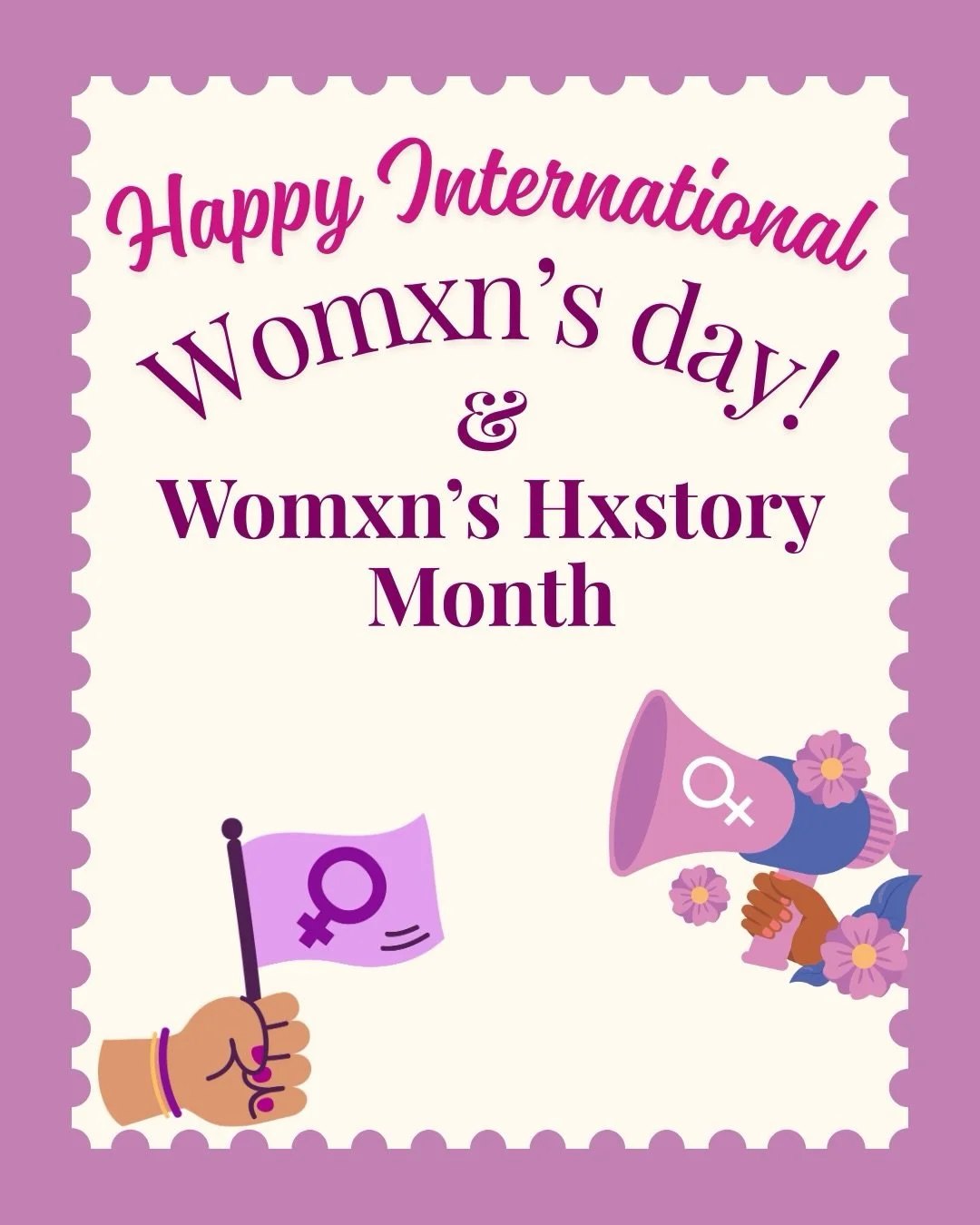 March is a reminder that progress exists because Womxn demand it. Honoring the voices that spoke up- &amp; the ones still rising! ✊🏾💜#WomxnsHistoryMonth #AllYouthAreSacred