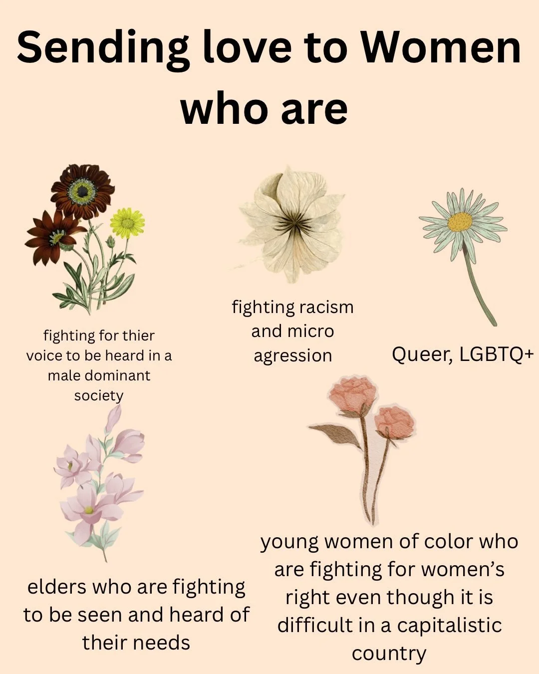 Sending love to women everywhere💖. Take a moment each day to truly check in on the women around you, not just in passing, but with care, respect, and intention.

The world we live in has been shaped, sustained, and advanced by generations of women w