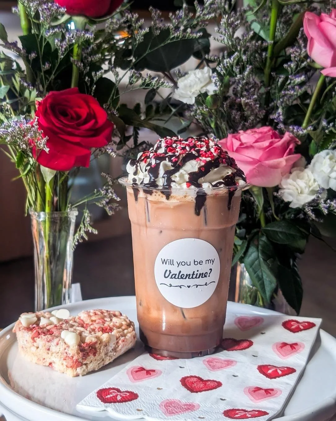 ATTENTION: All Men!
Are you struggling to find the perfect gift for your Valentine?
Don&rsquo;t stress! Moving Mountains has you covered!
Stop in tomorrow and grab her favorite coffee, a sweet treat and a beautiful arrangement of flowers. Every Valen