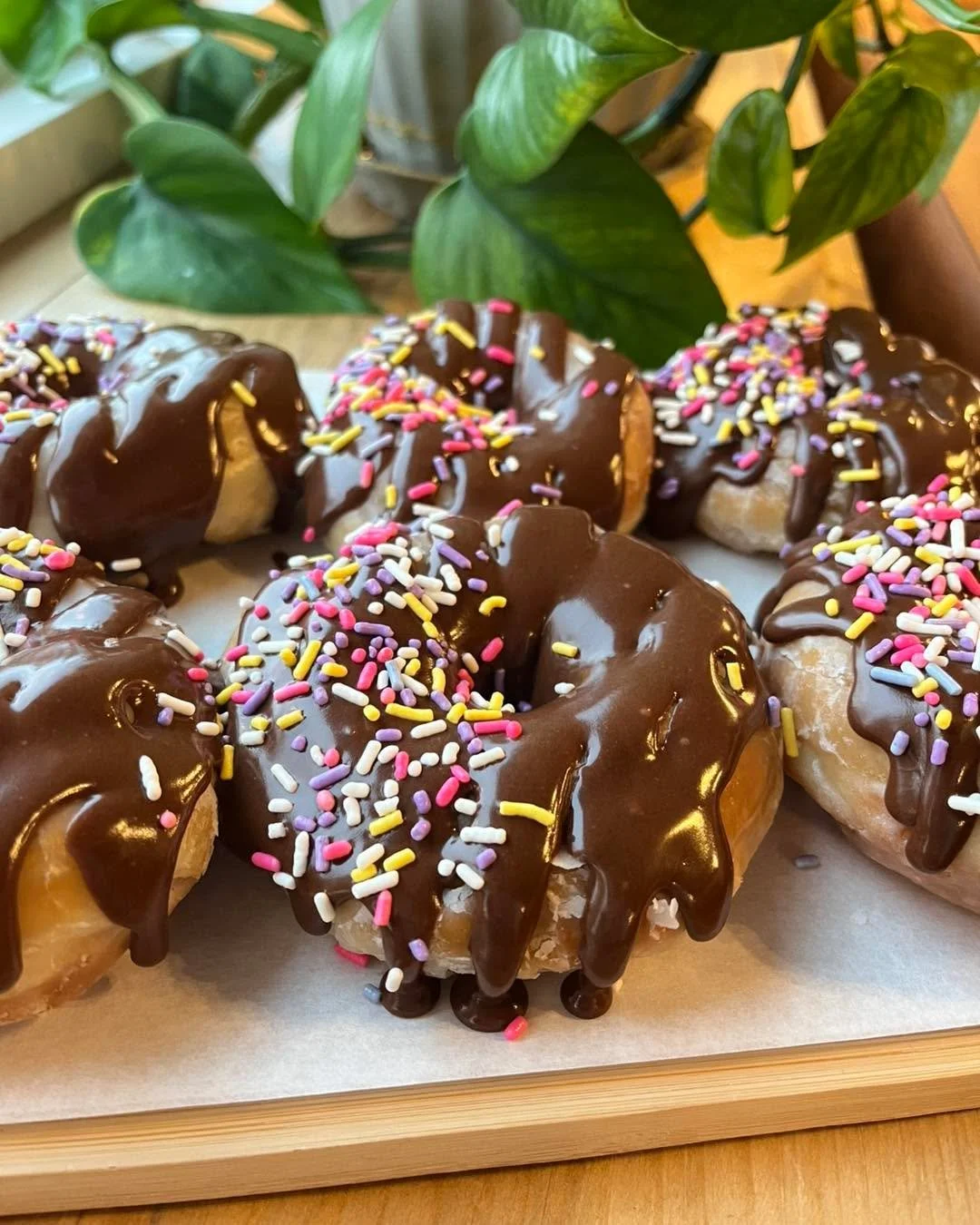 Happy Friday! 
We have Glazed and Chocolate Glazed donuts in the case today!
Along with: 
&bull;Strawberry White Chocolate Muffins 
&bull;Blueberry Muffins
&bull;Oatmeal Chocolate Chip Cookies
&bull;Bischoff Cookies
We are open from 6am-1pm, Monday-S