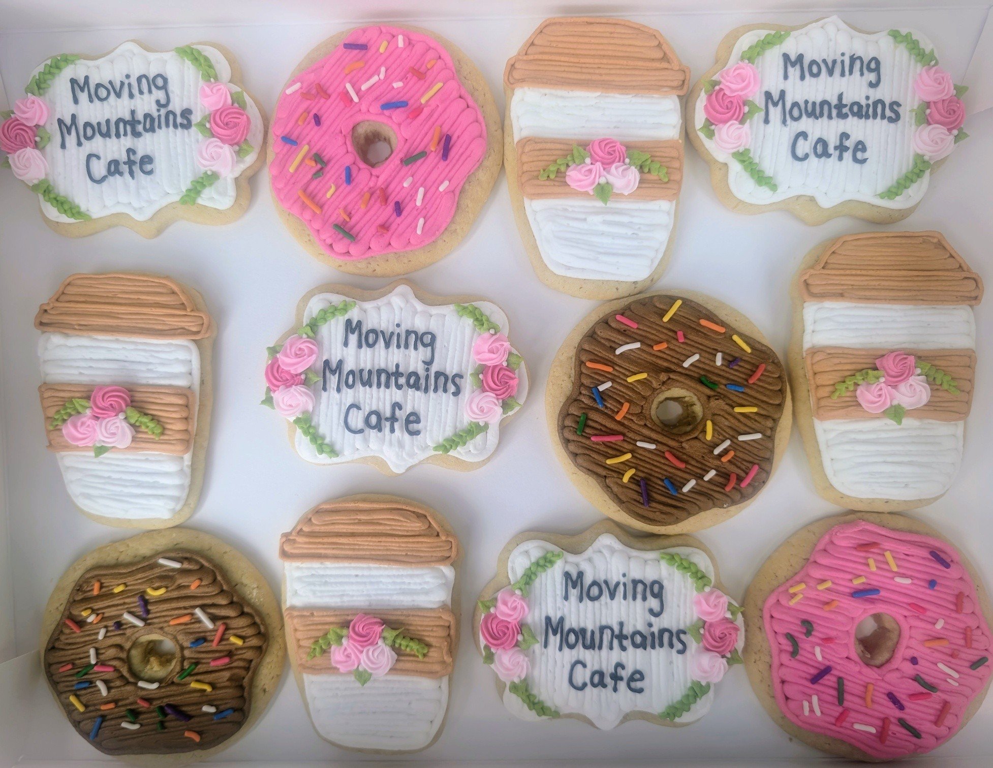 Just in! Come by today and treat yourself to Mary Boldt's delicious sugar cookies! Pair with one of our specialty coffees for a great combo. Come by and stay awhile or come through our convenient drive-thru - we'd love to serve you! 💖 ☕