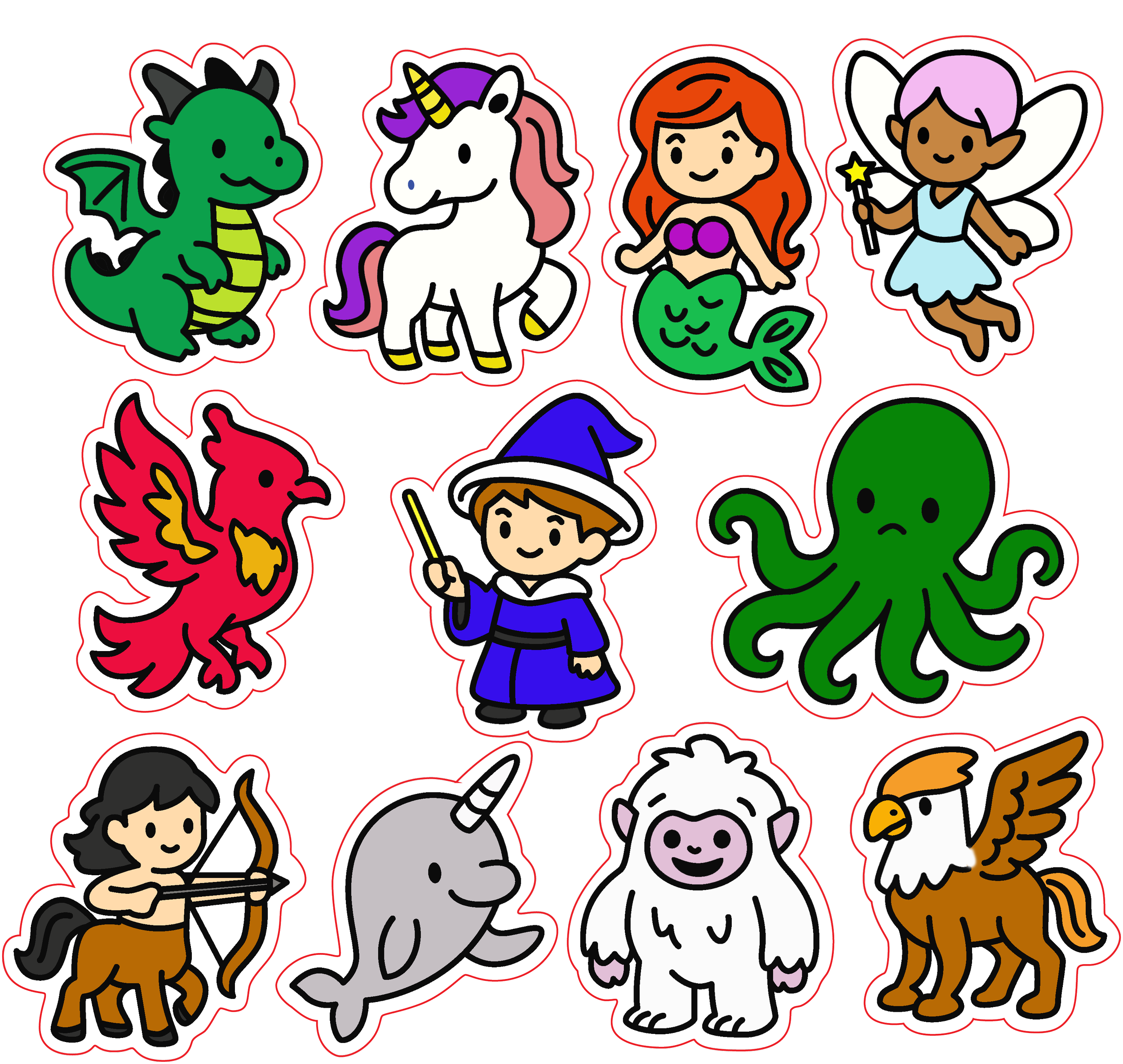 Chibi Mythical Magnets