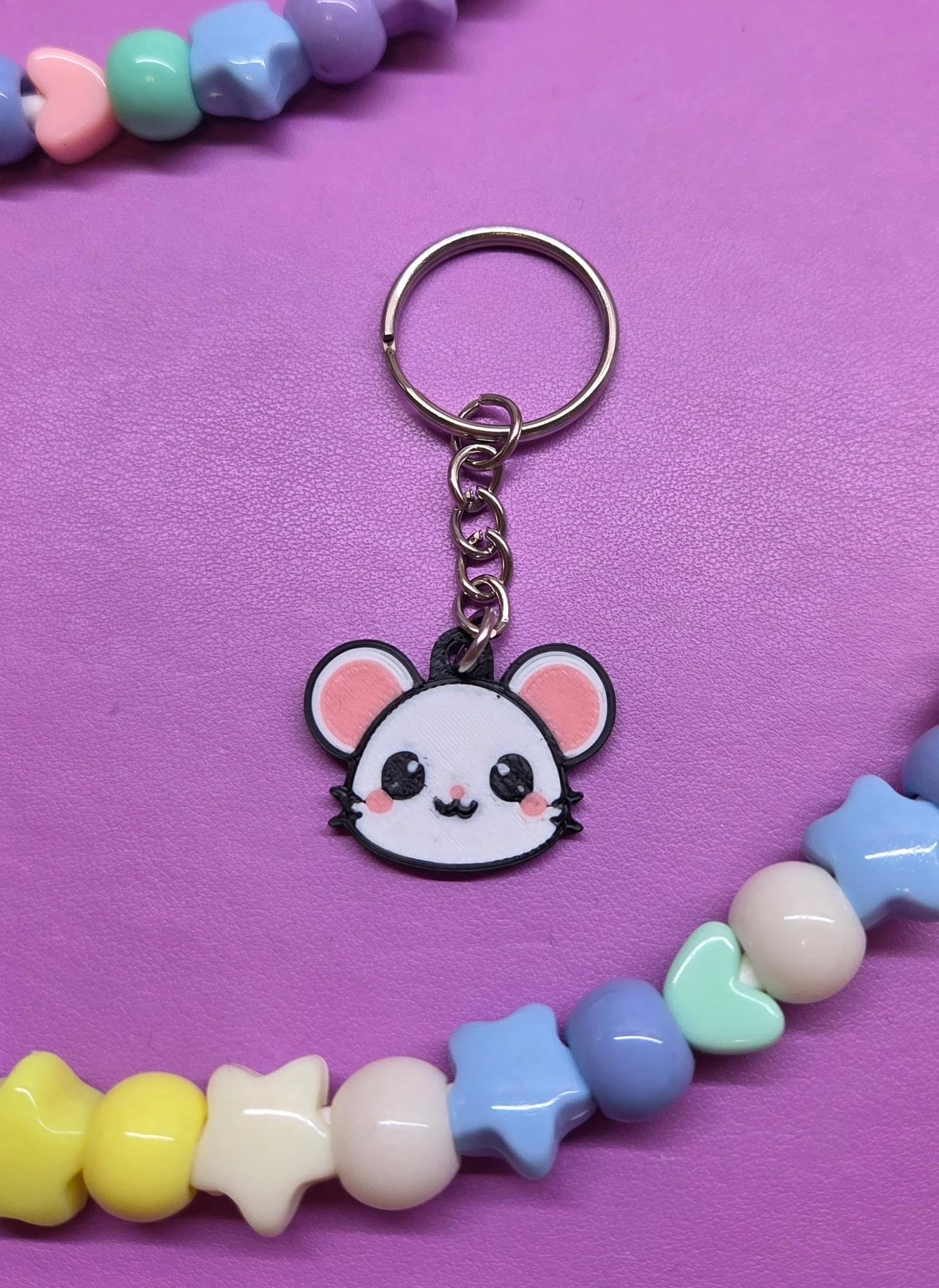 Glow-in-the-dark Mouse Keychain