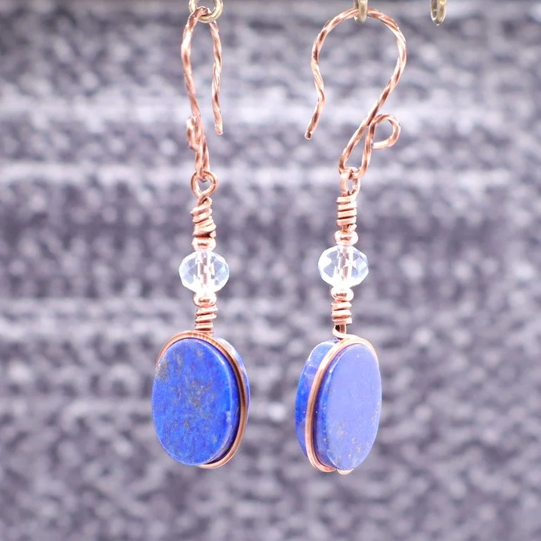 Lapiz & Crystal Dangles (E4858)