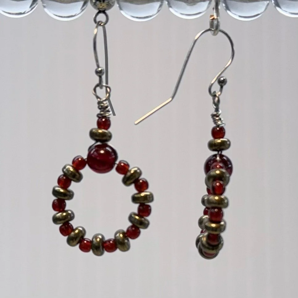 Druk Round & Flat Circle Dangles (E4116)