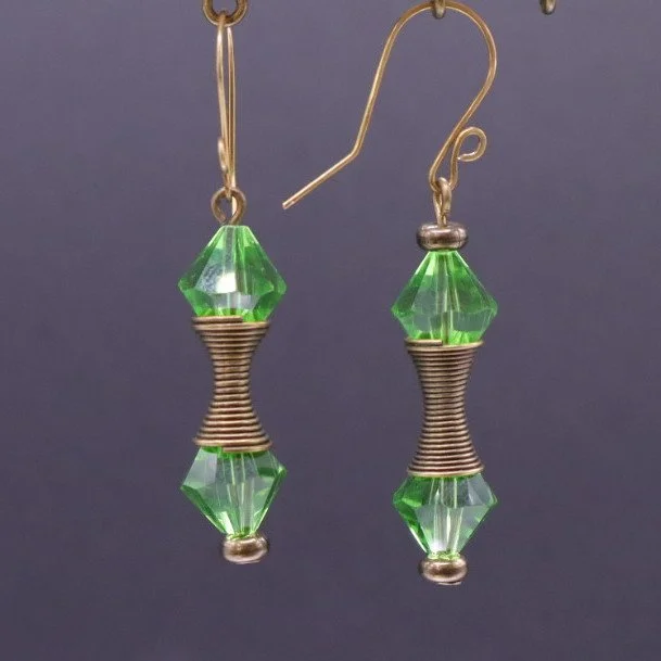 Bicone Spiral Dangles (E4292)