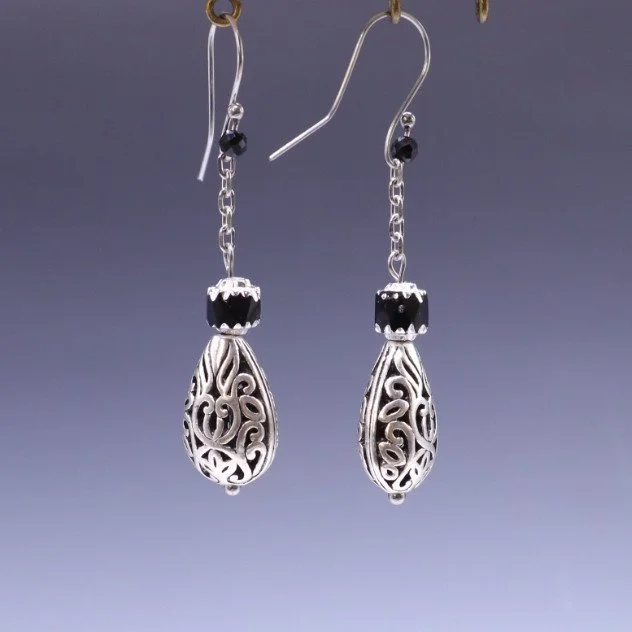 Tibetan Silver Filigree Focal Dangles (E4346)