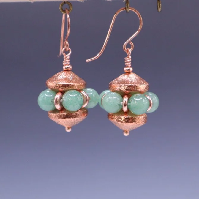 Aventurine Balls & Loops In Copper (E4338)