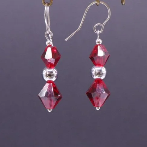 Red Bicone Dangles (E4299)