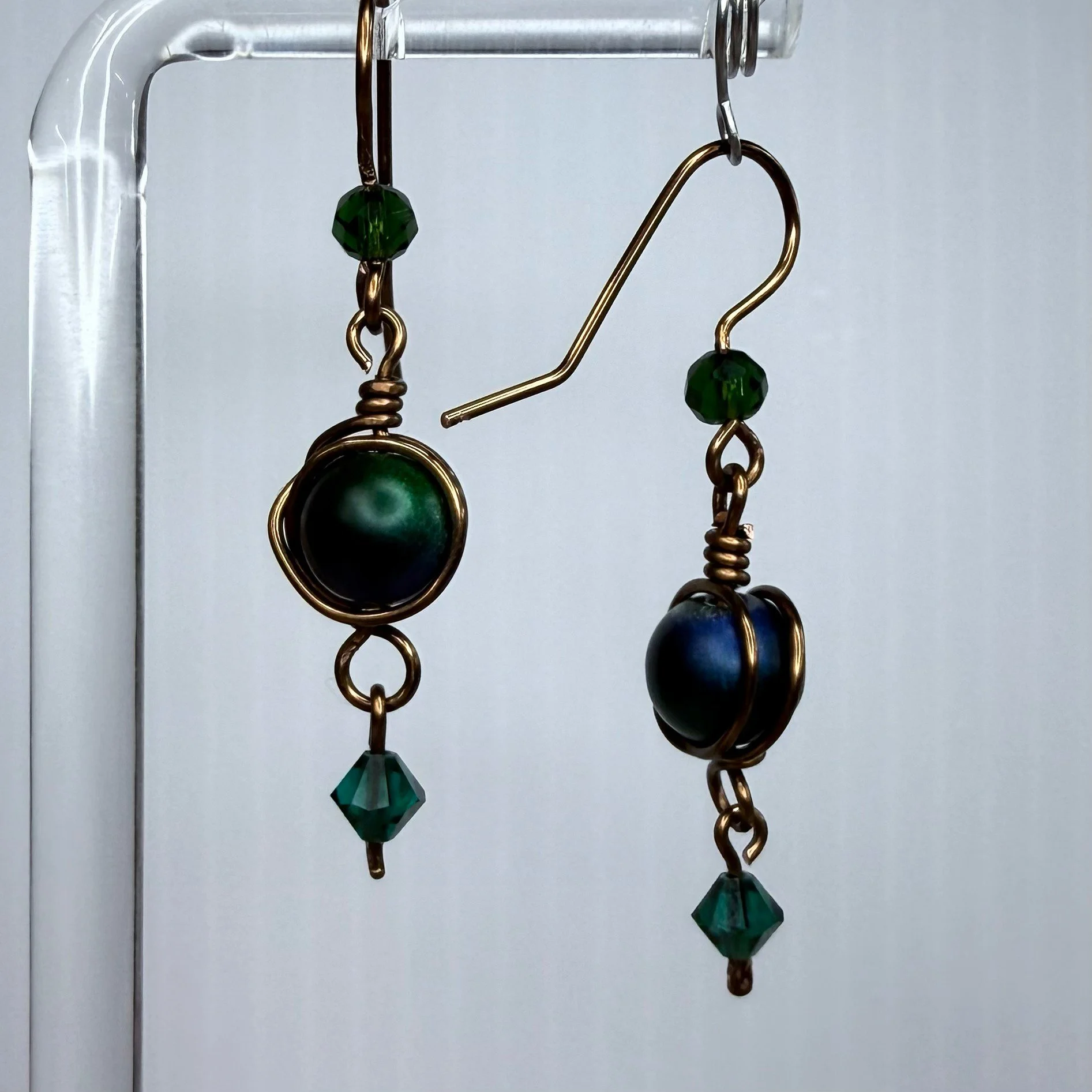 Glass & Crystal Dangles (E4007)