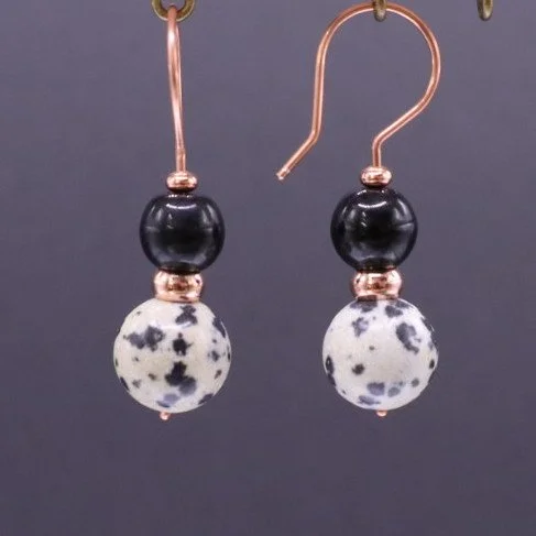 Dalmatian Jasper One Piece Dangles (E4295)