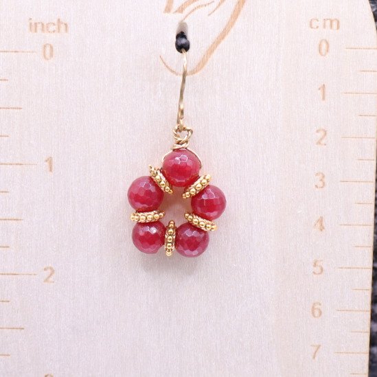 Faceted Carnelian Dangles (E4848)