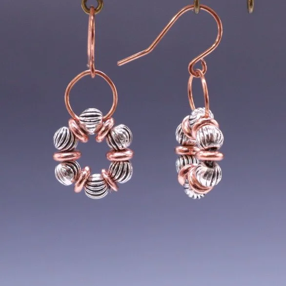 Two Tone Balls & Circles In Copper (E4342)