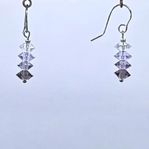 Gradient Purple Crystal Dangles (E4222)