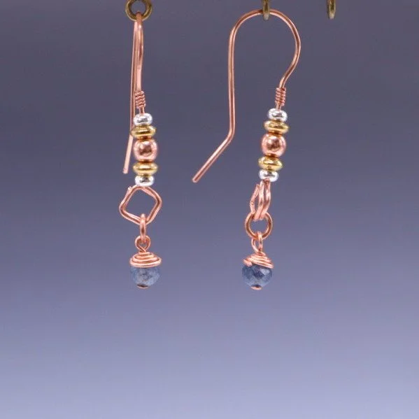 Wrapped Tri-Tone Dangles (E4347)